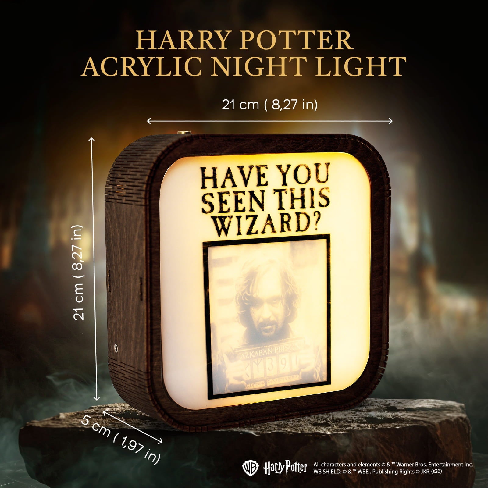 Wooden Acrylic Harry Potter Night Light - Azkaban Prisoner by Enjoy The Wood