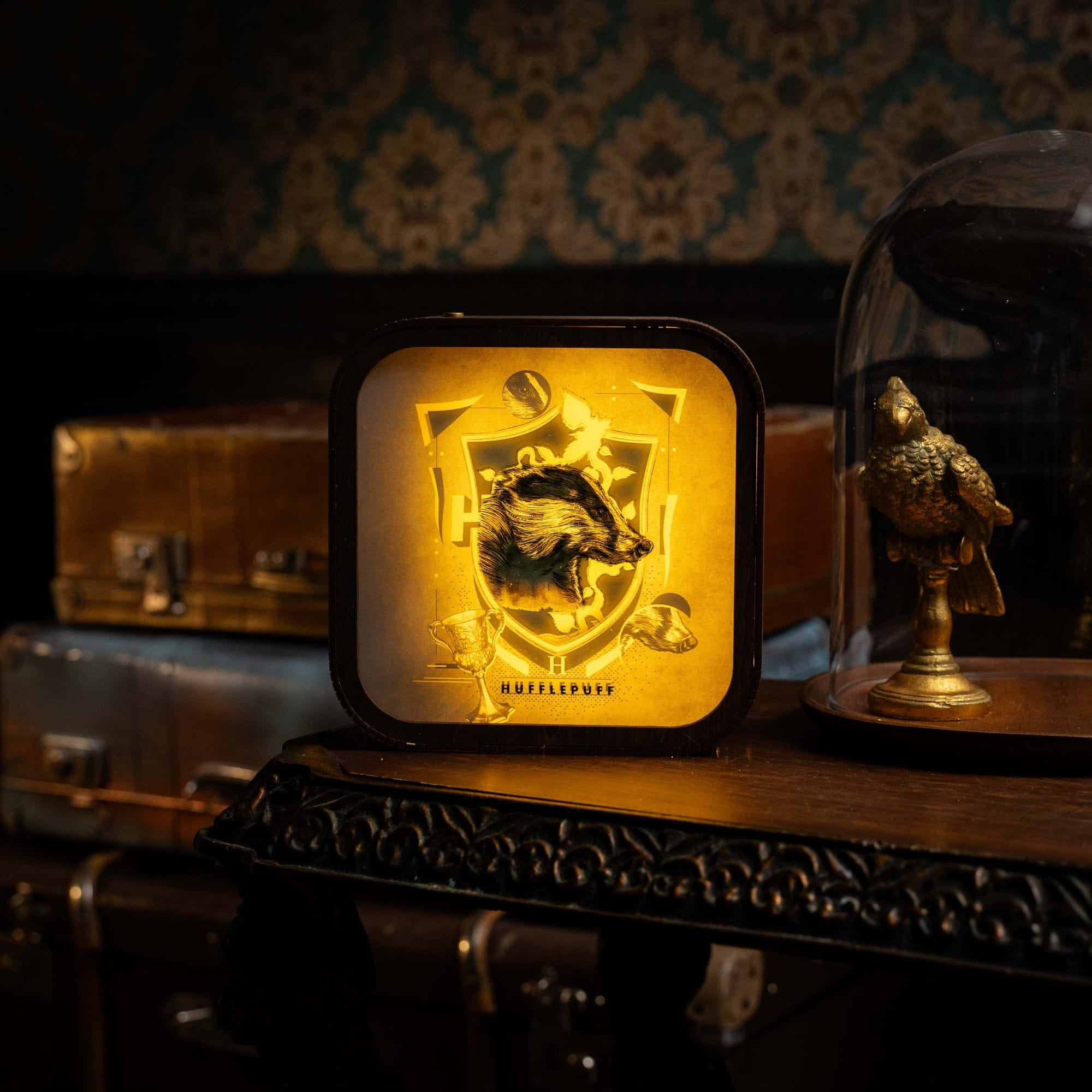 Wooden Acrylic Harry Potter Night Light - Badger of Hufflepuff by Enjoy The Wood
