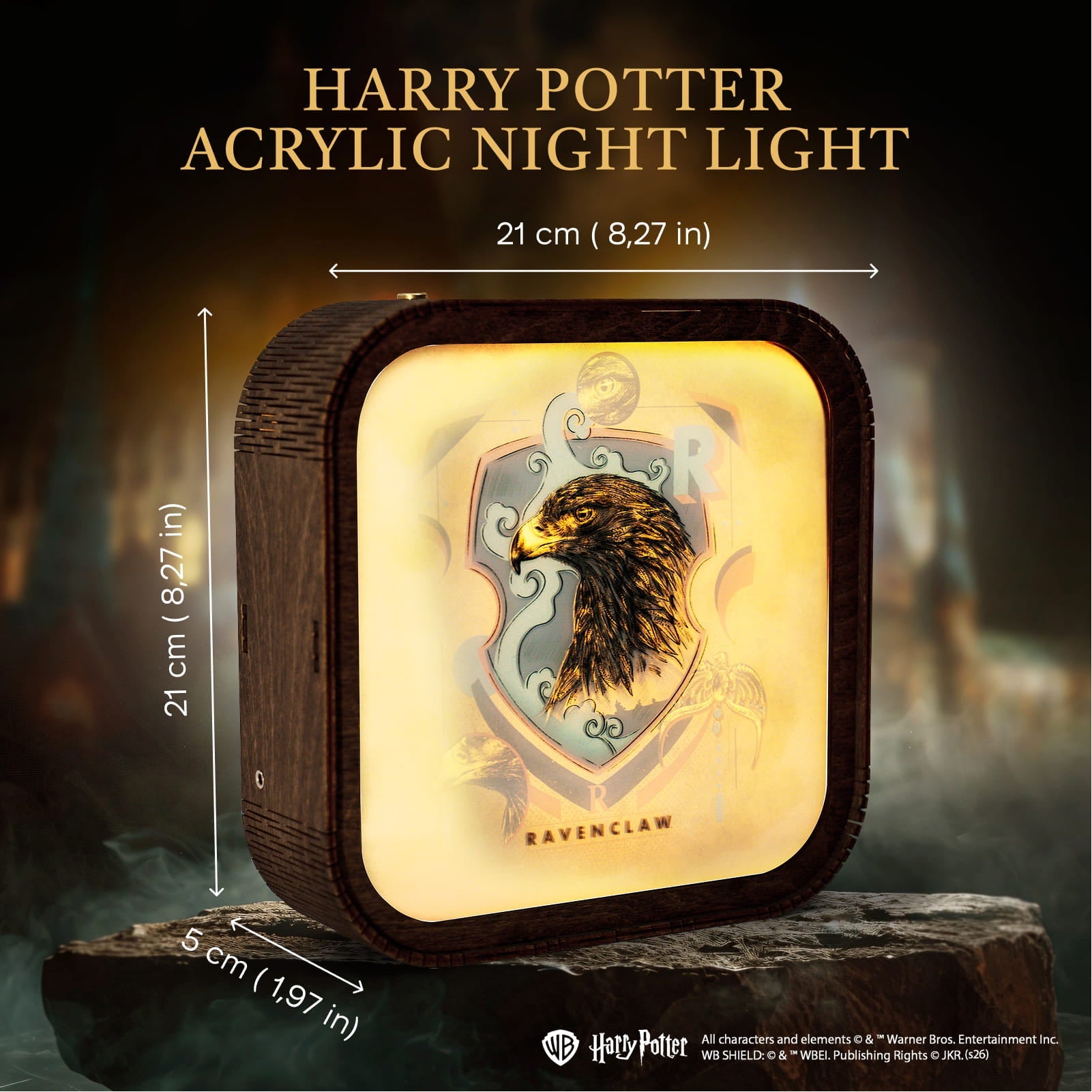 Wooden Acrylic Harry Potter Night Light - Eagle of Ravenclaw by Enjoy The Wood