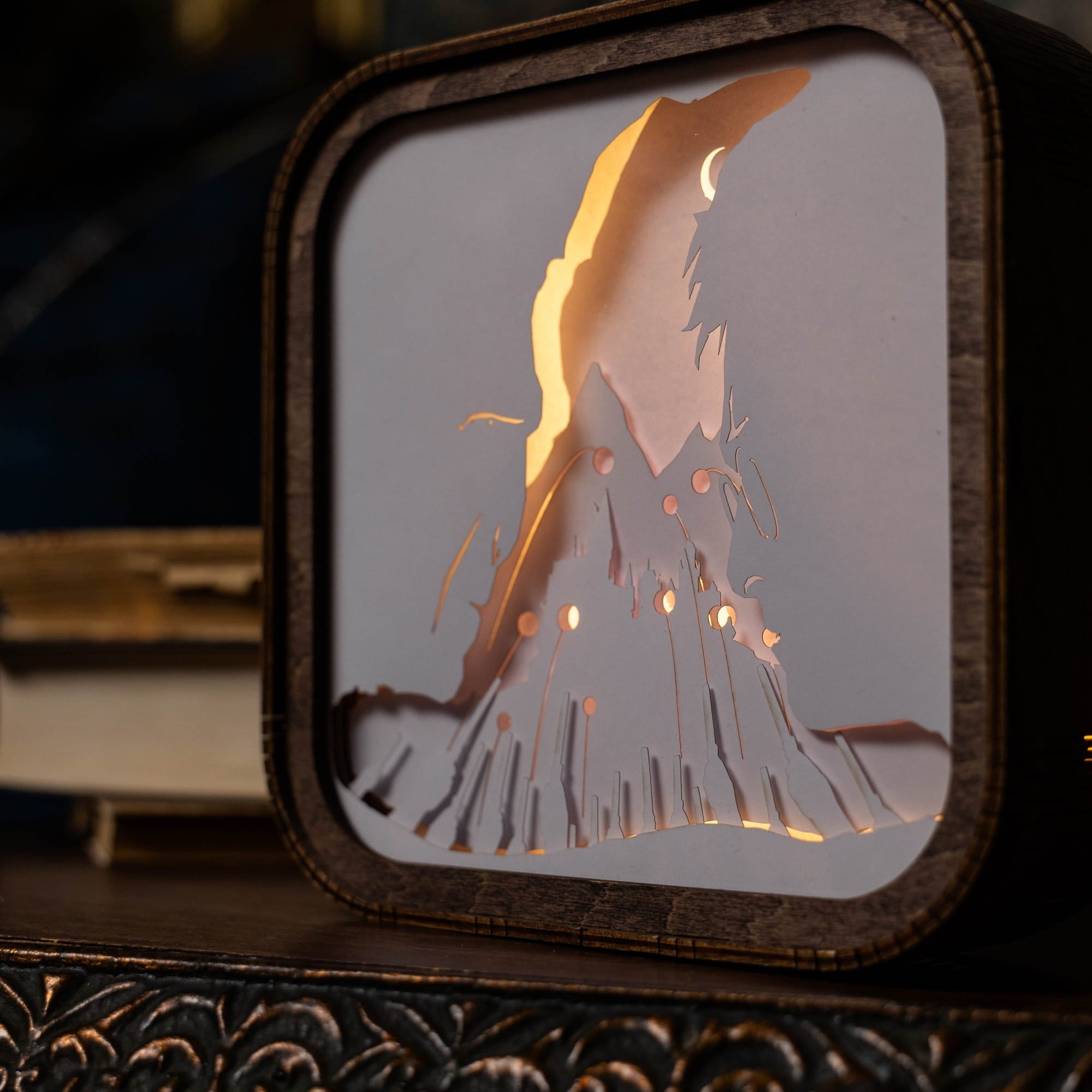 Wooden Harry Potter Night Light - Light vs Darkness by Enjoy The Wood