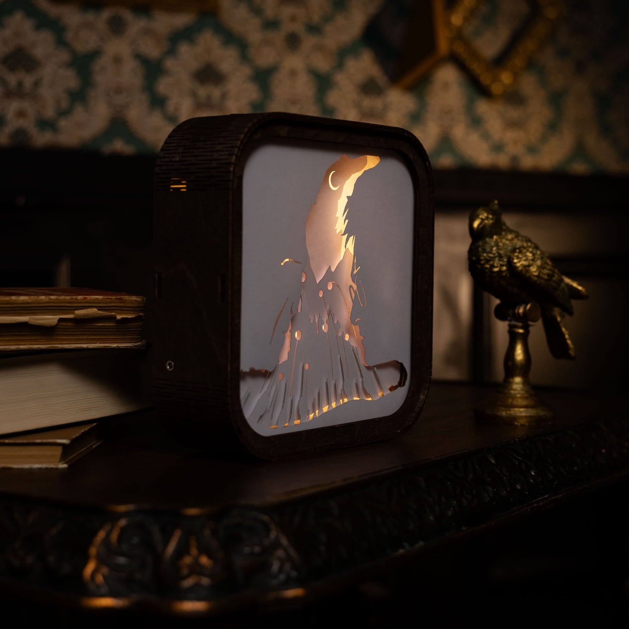 Wooden Harry Potter Night Light - Light vs Darkness by Enjoy The Wood