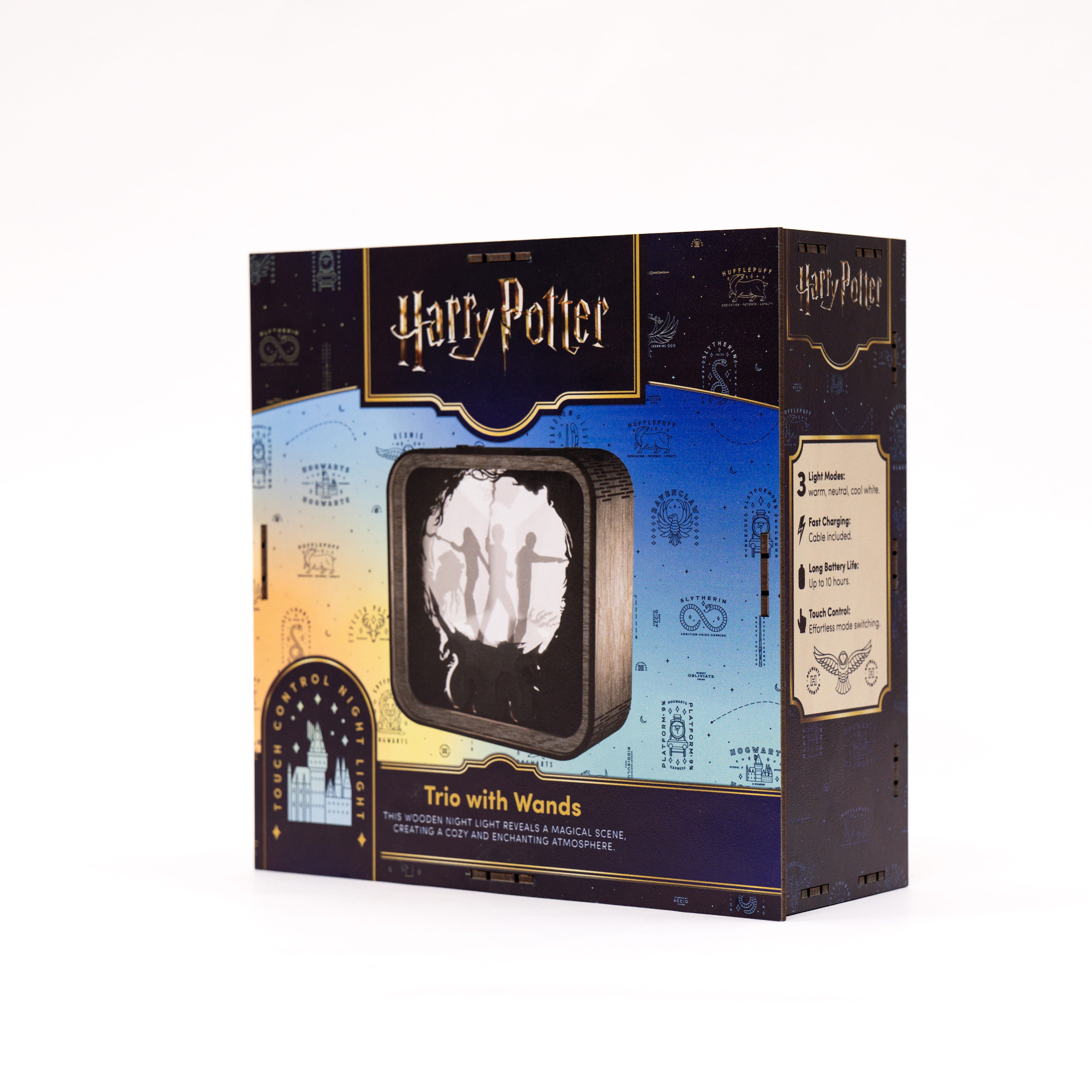 Wooden Paper Night Light - Trio with Wands by Enjoy The Wood