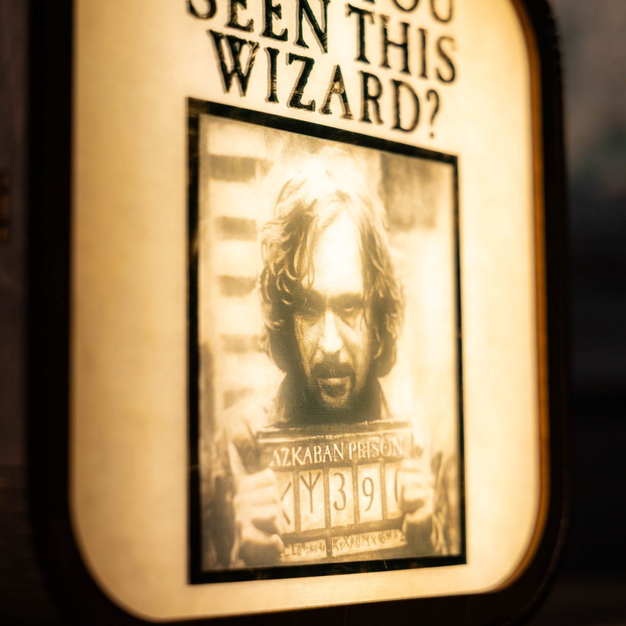Wooden Acrylic Harry Potter Night Light - Azkaban Prisoner by Enjoy The Wood
