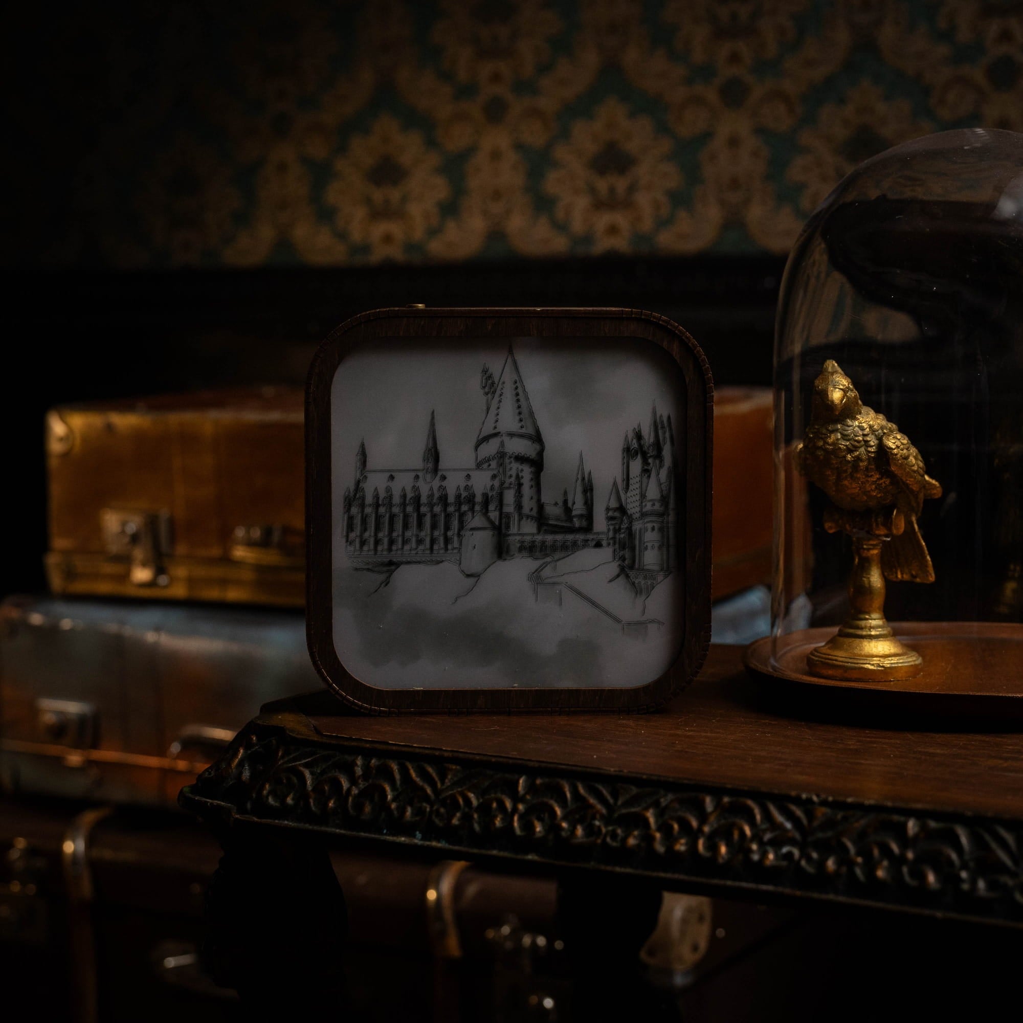 Wooden Acrylic Harry Potter Night Light - Hogwarts Castle by Enjoy The Wood