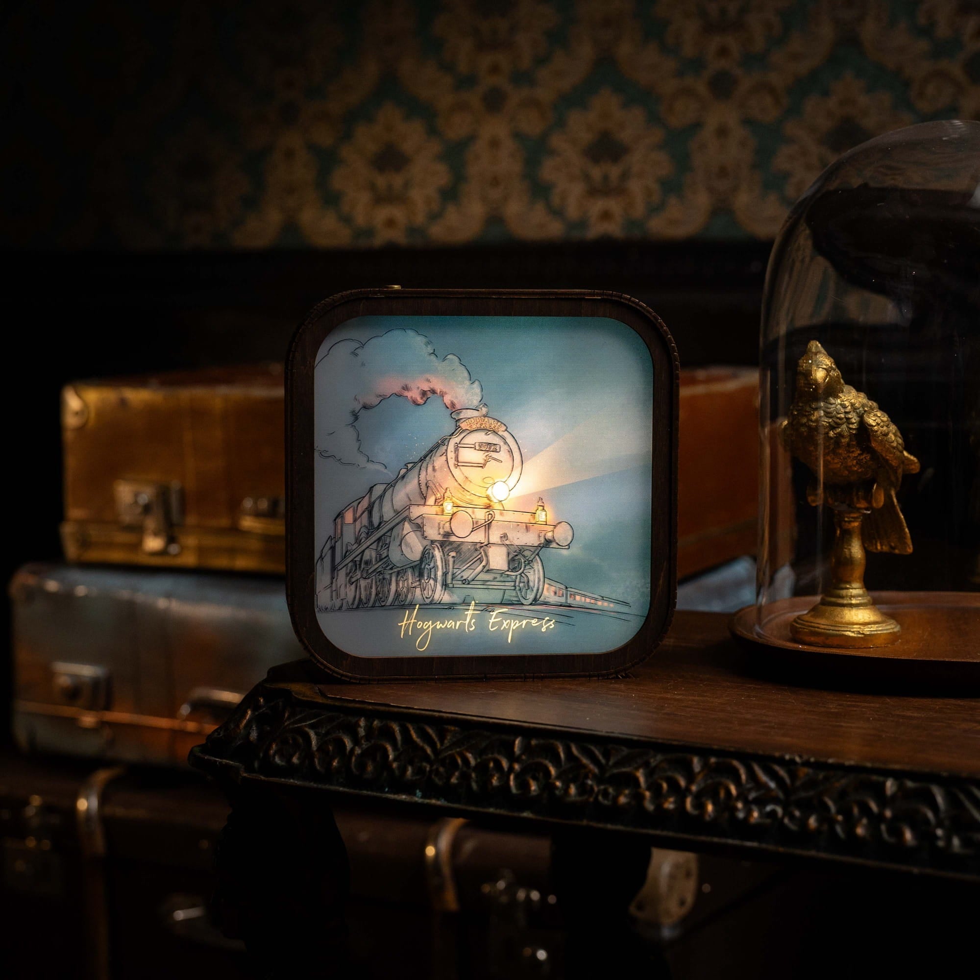 Wooden Acrylic Harry Potter Night Light - Hogwarts Express by Enjoy The Wood