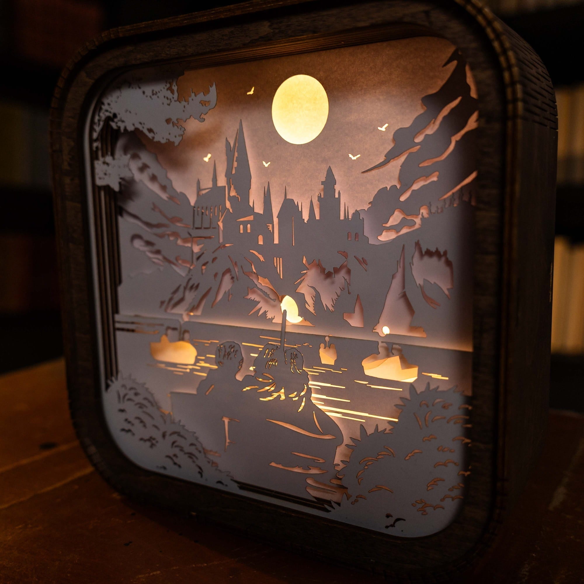 Wooden Harry Potter Night Light - Journey to Hogwarts by Enjoy The Wood