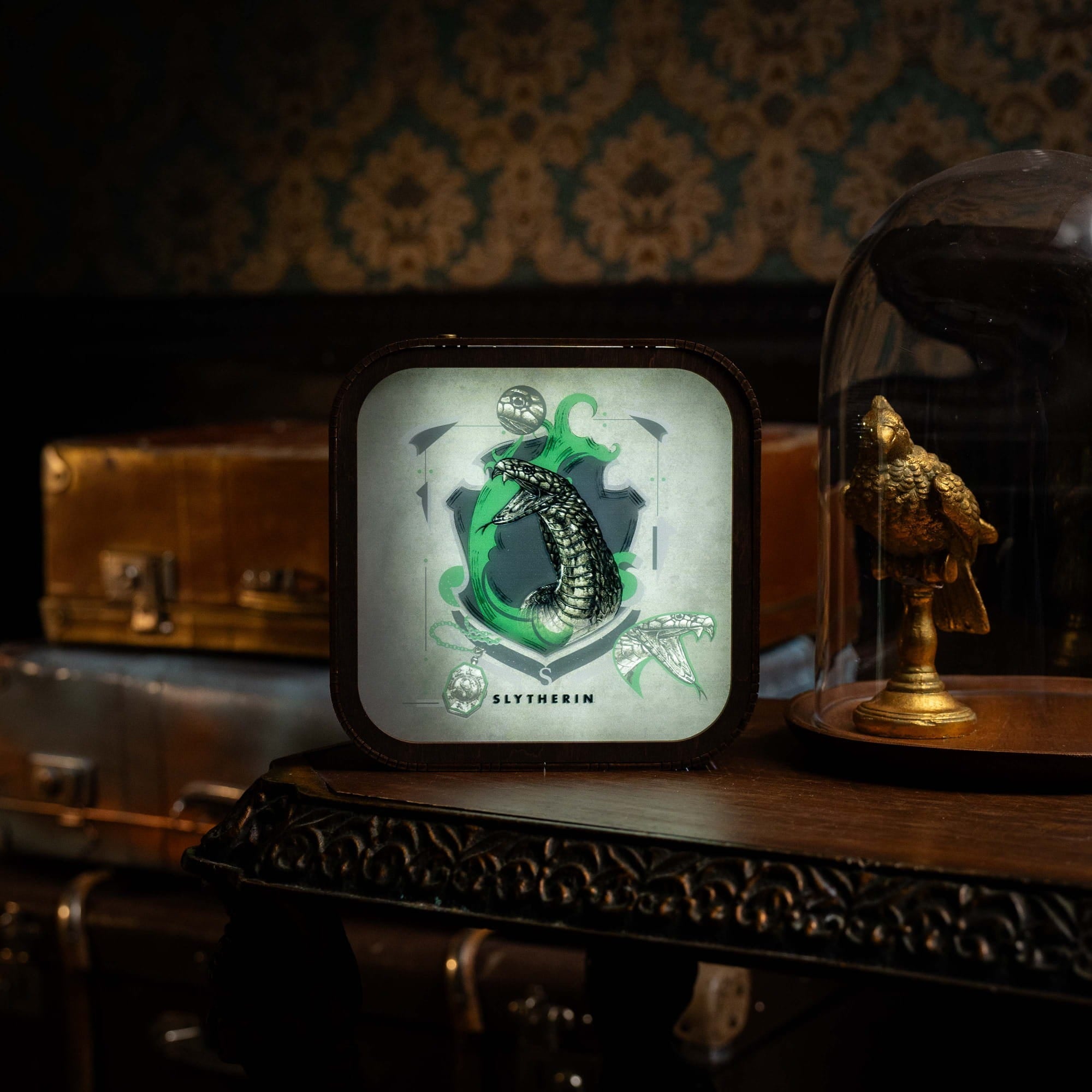 Wooden Acrylic Harry Potter Night Light - Serpent of Slytherin by Enjoy The Wood
