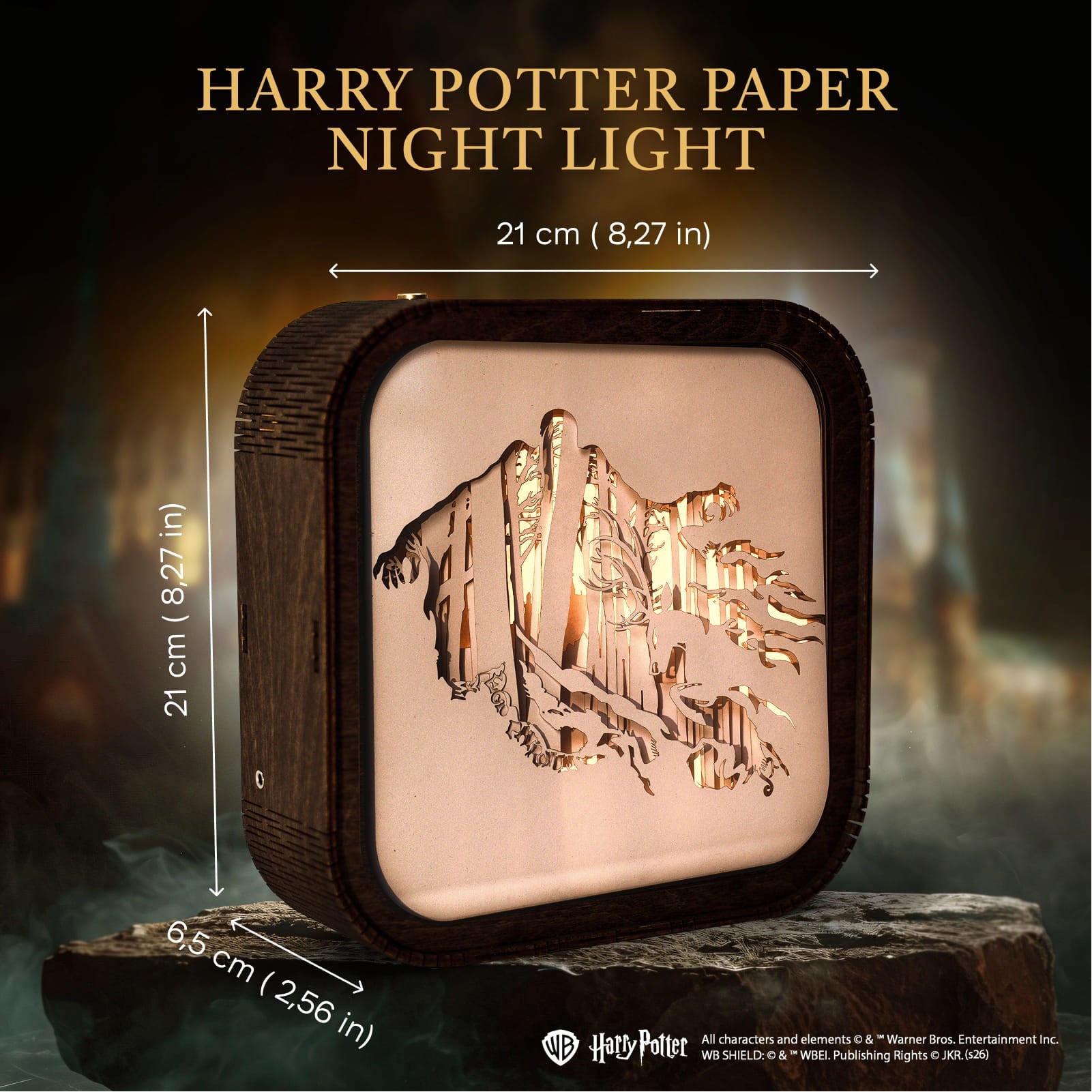 Wooden Paper Night Light - Expecto Patronum by Enjoy The Wood