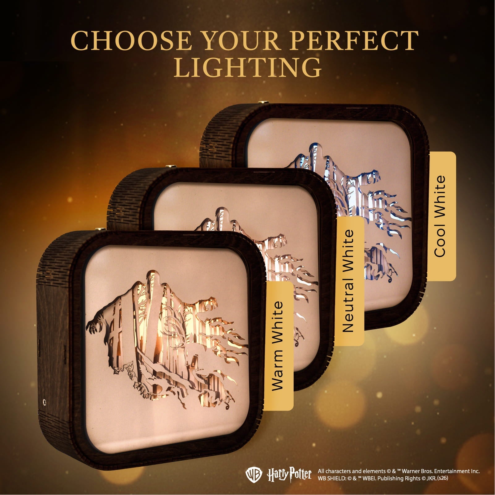 Wooden Paper Night Light - Expecto Patronum by Enjoy The Wood