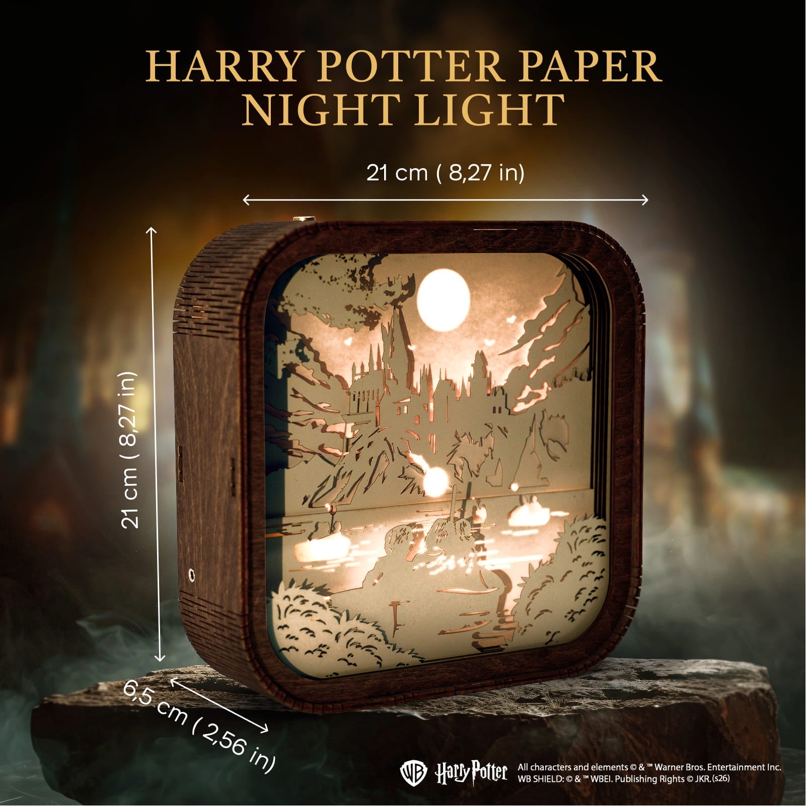 Wooden Paper Night Light - Journey to Hogwarts by Enjoy The Wood