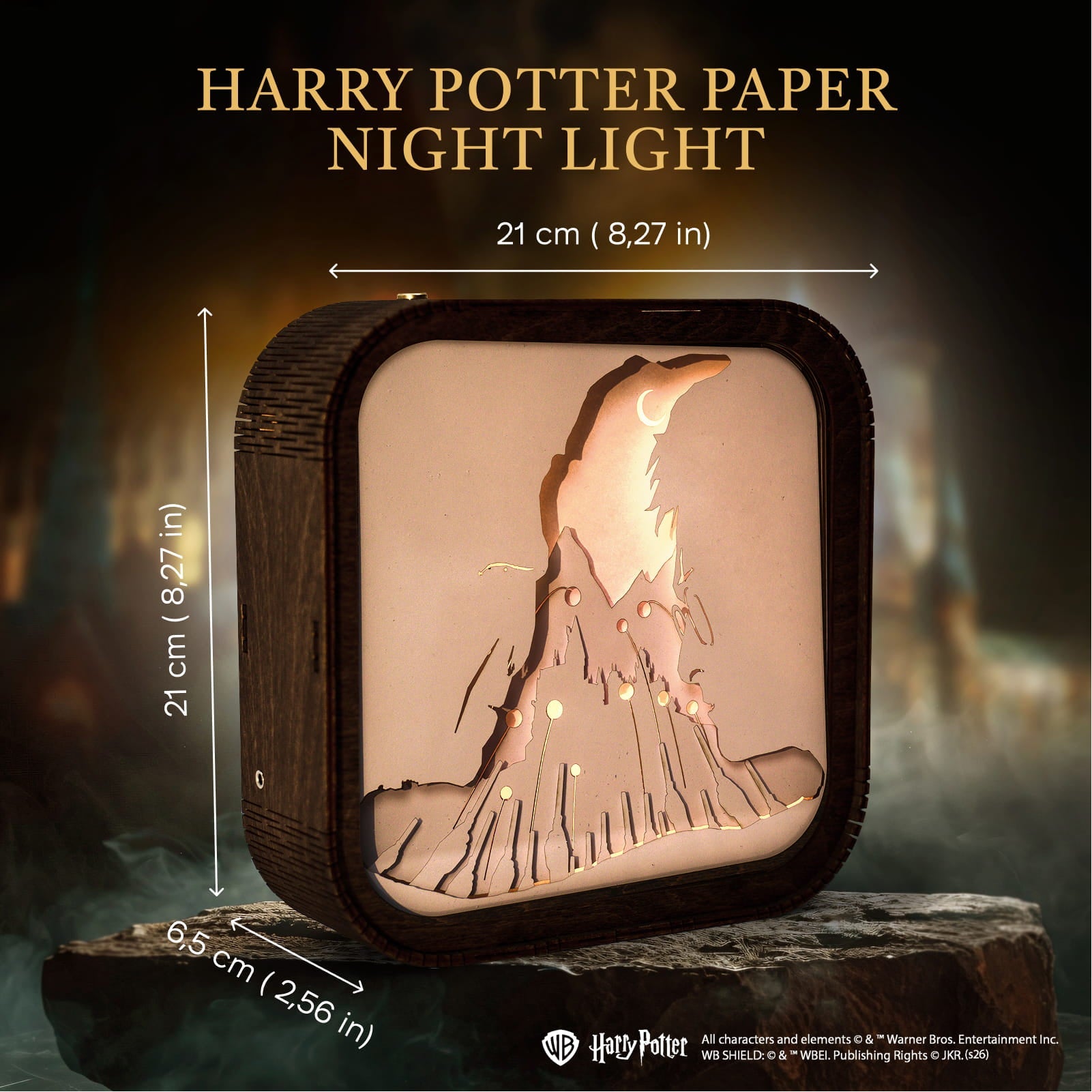 Wooden Paper Night Light - Light vs Darkness by Enjoy The Wood