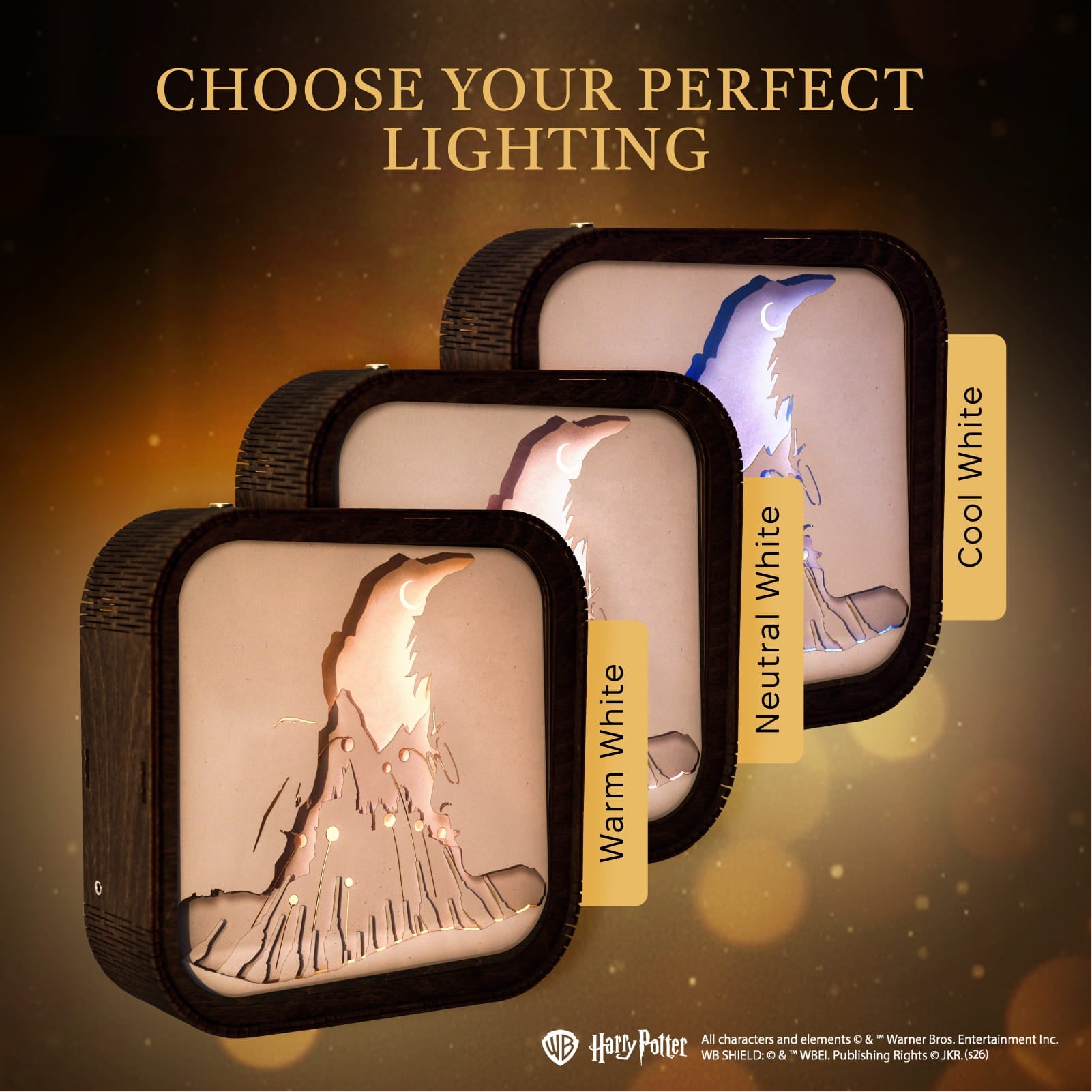 Wooden Paper Night Light - Light vs Darkness by Enjoy The Wood