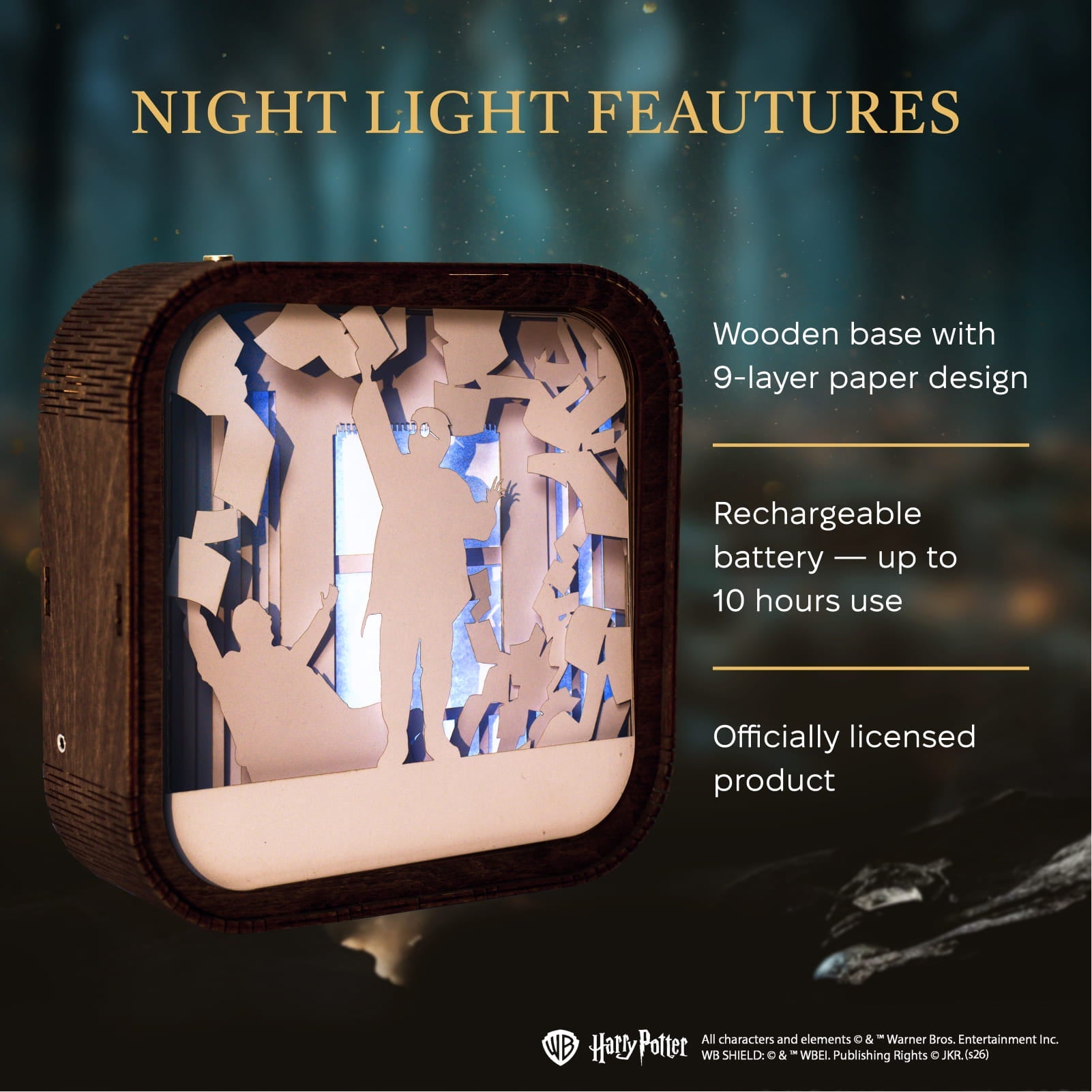 Wooden Paper Night Light - No Post on Sundays by Enjoy The Wood