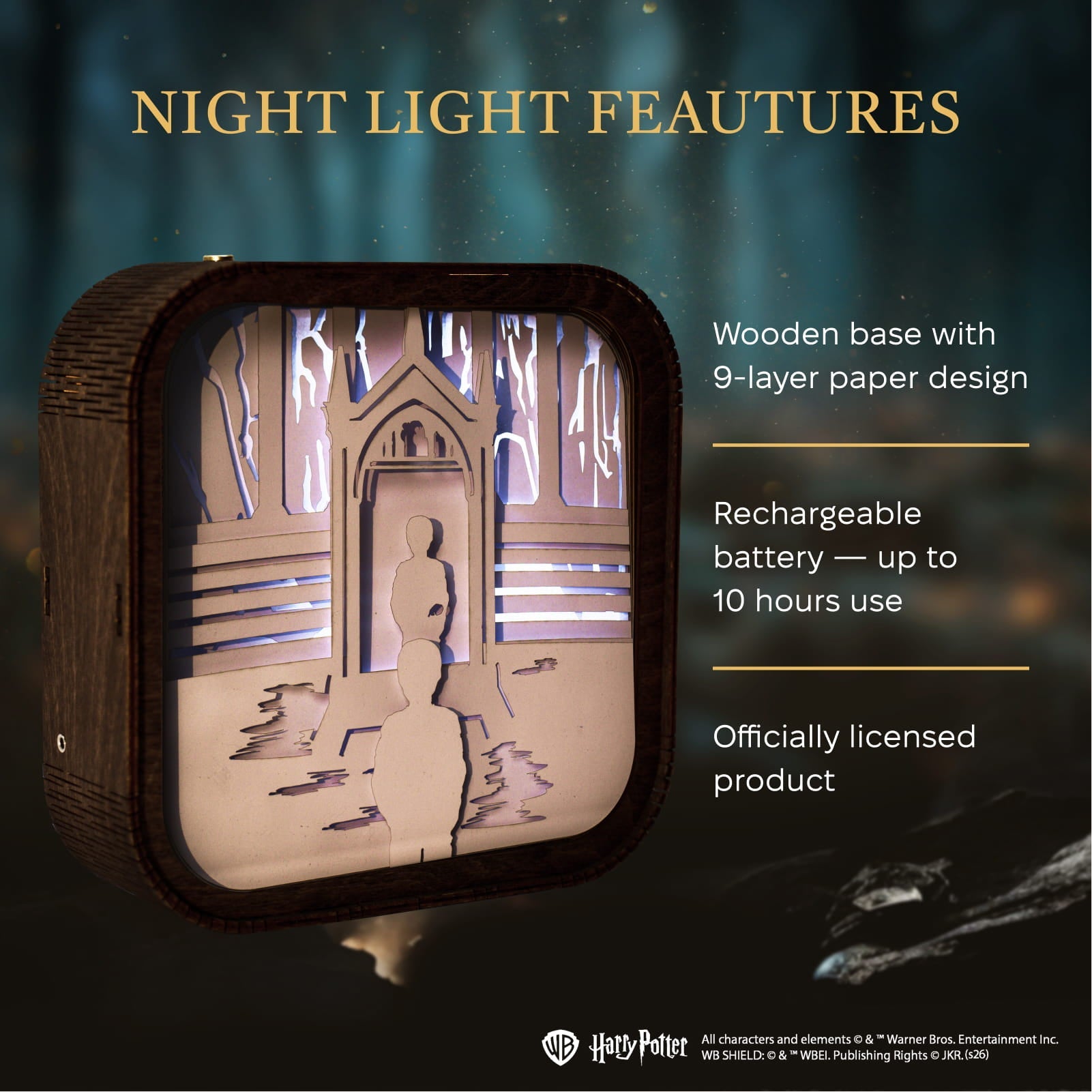 Wooden Paper Night Light - The Mirror of Erised by Enjoy The Wood