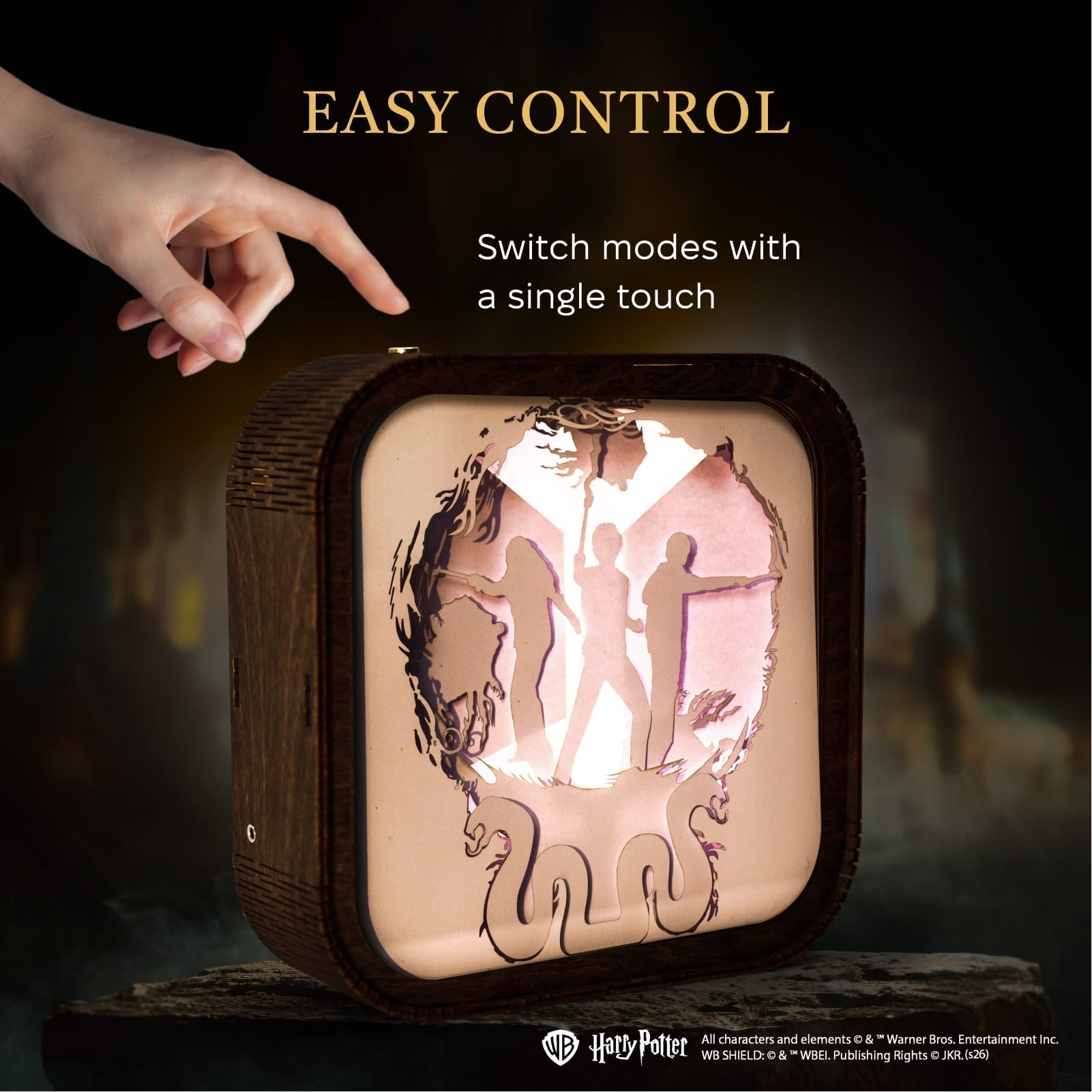 Wooden Paper Night Light - Trio with Wands by Enjoy The Wood