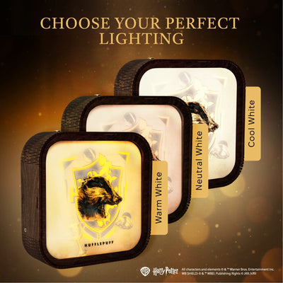 Wooden Acrylic Harry Potter Night Light - Badger of Hufflepuff by Enjoy The Wood 