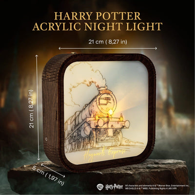 Wooden Acrylic Harry Potter Night Light - Hogwarts Express by Enjoy The Wood 