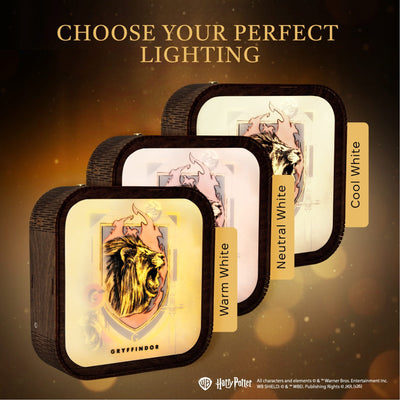 Wooden Acrylic Harry Potter Night Light - Lion of Gryffindor by Enjoy The Wood 