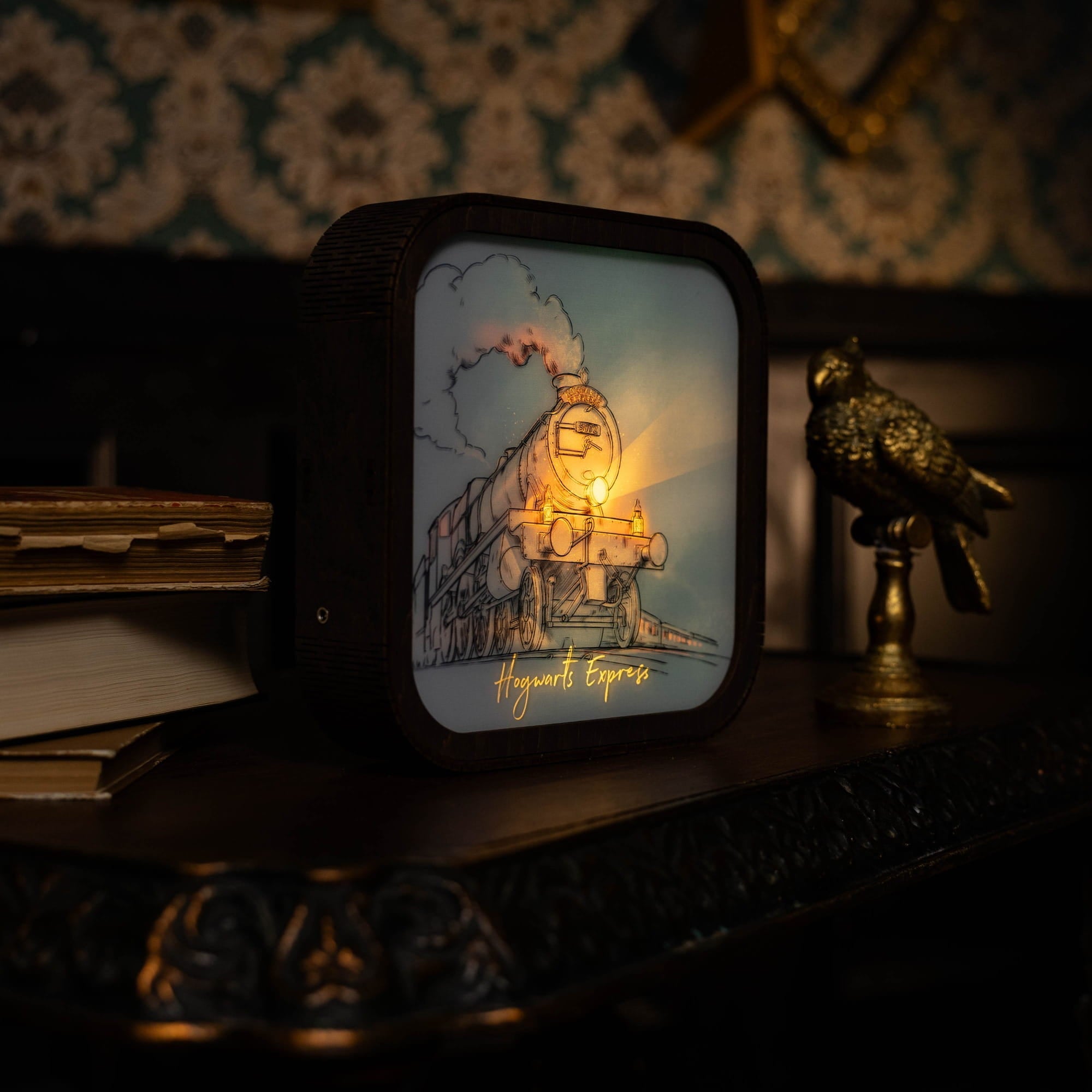 Wooden Acrylic Harry Potter Night Light - Hogwarts Express by Enjoy The Wood 