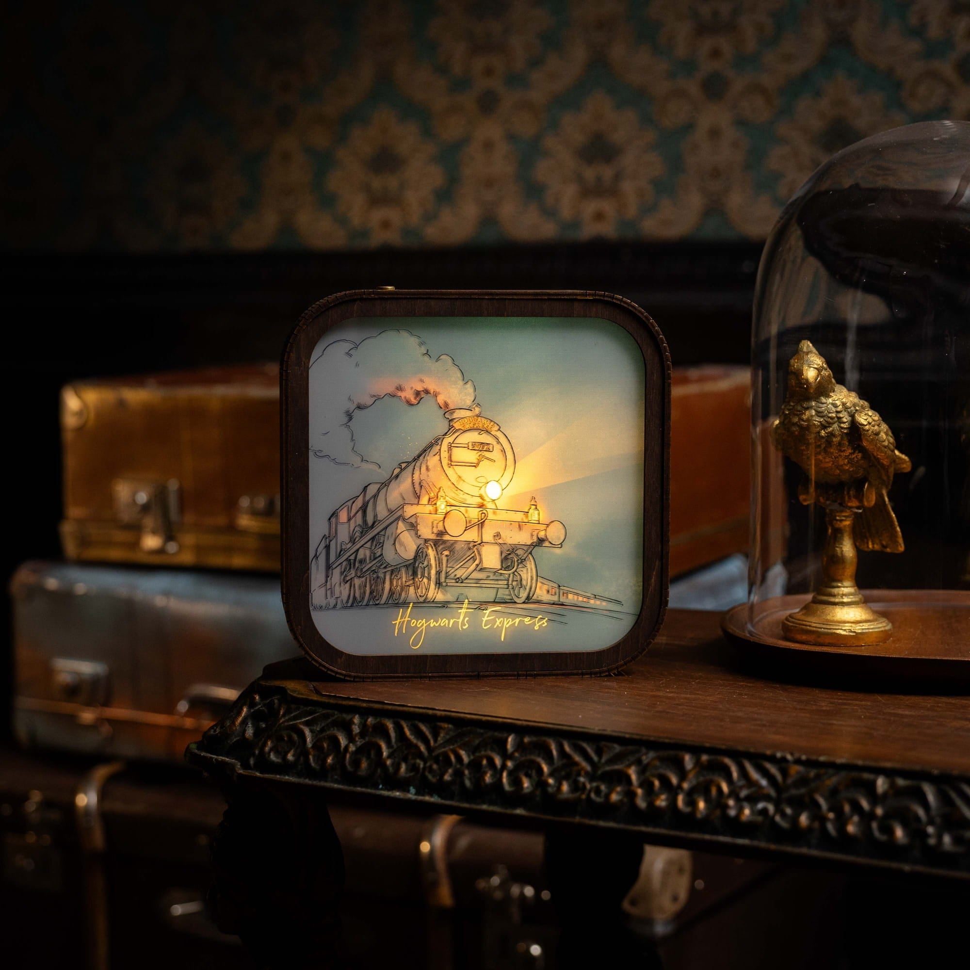 Wooden Acrylic Harry Potter Night Light - Hogwarts Express by Enjoy The Wood 