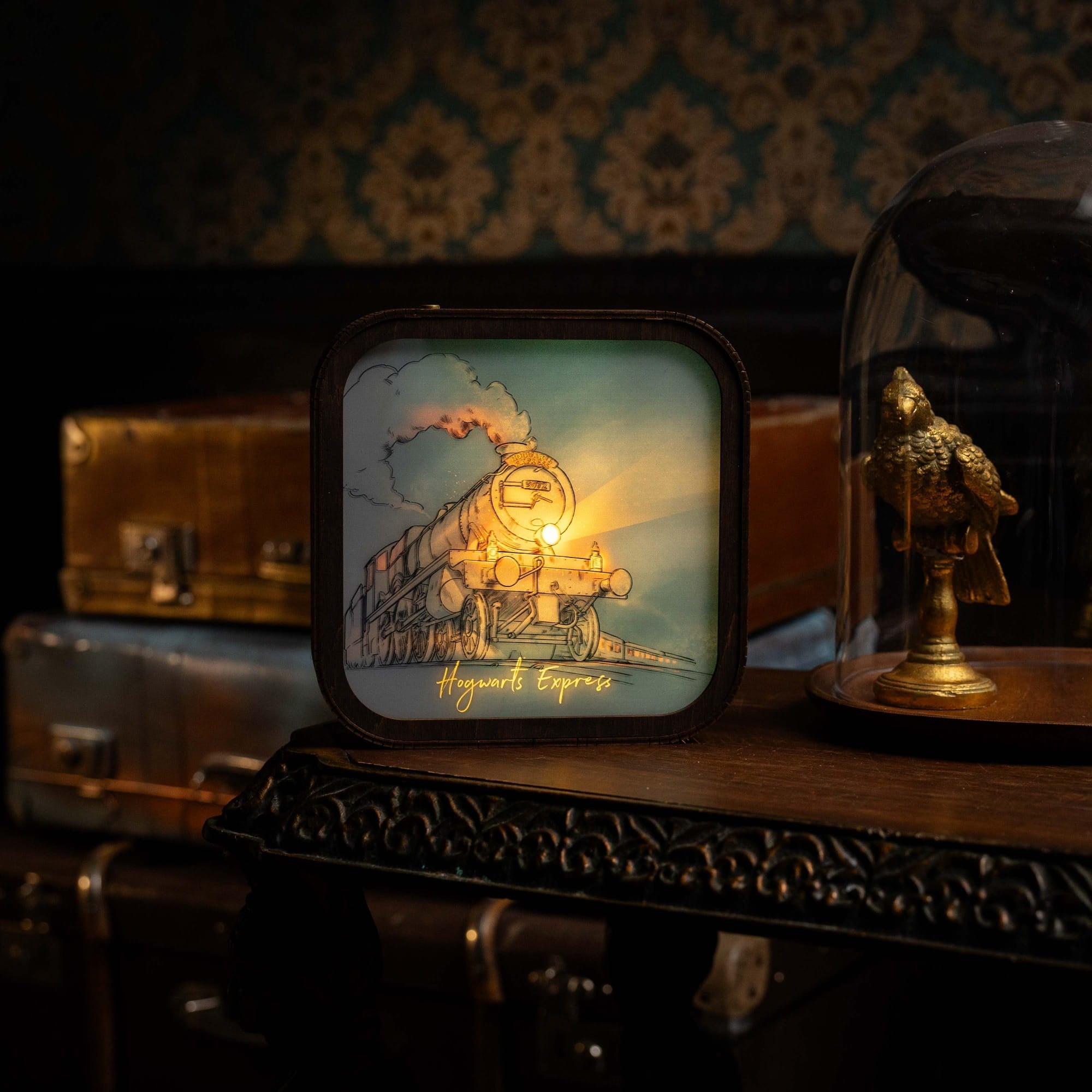 Wooden Acrylic Harry Potter Night Light - Hogwarts Express by Enjoy The Wood 