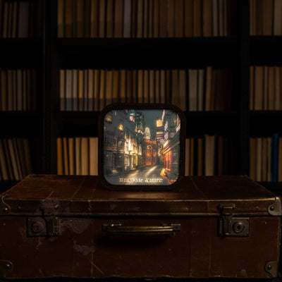 Wooden Acrylic Harry Potter Night Light - Night in Diagon Alley by Enjoy The Wood 