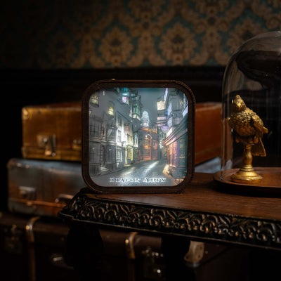 Wooden Acrylic Harry Potter Night Light - Night in Diagon Alley by Enjoy The Wood 