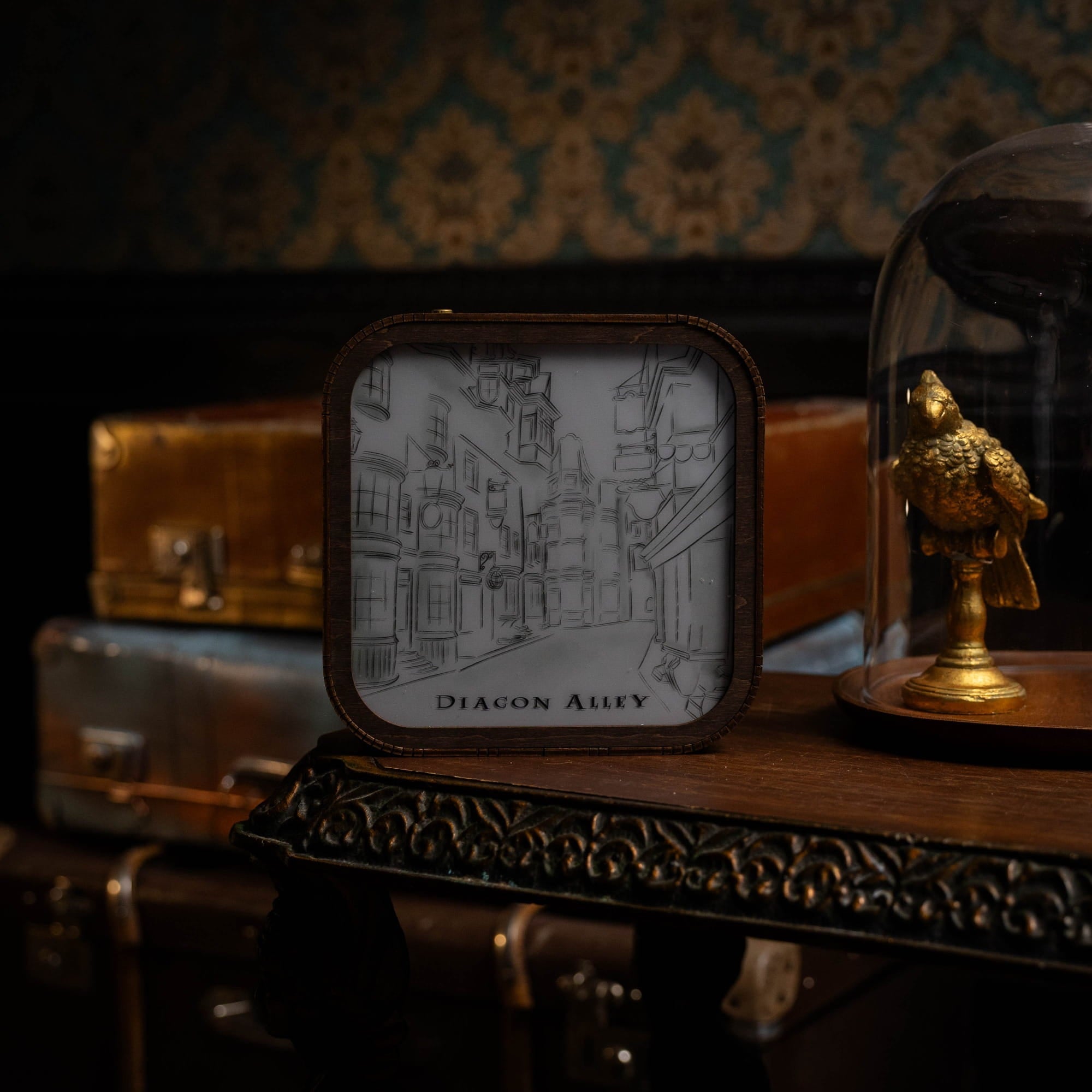 Wooden Acrylic Harry Potter Night Light - Night in Diagon Alley by Enjoy The Wood 