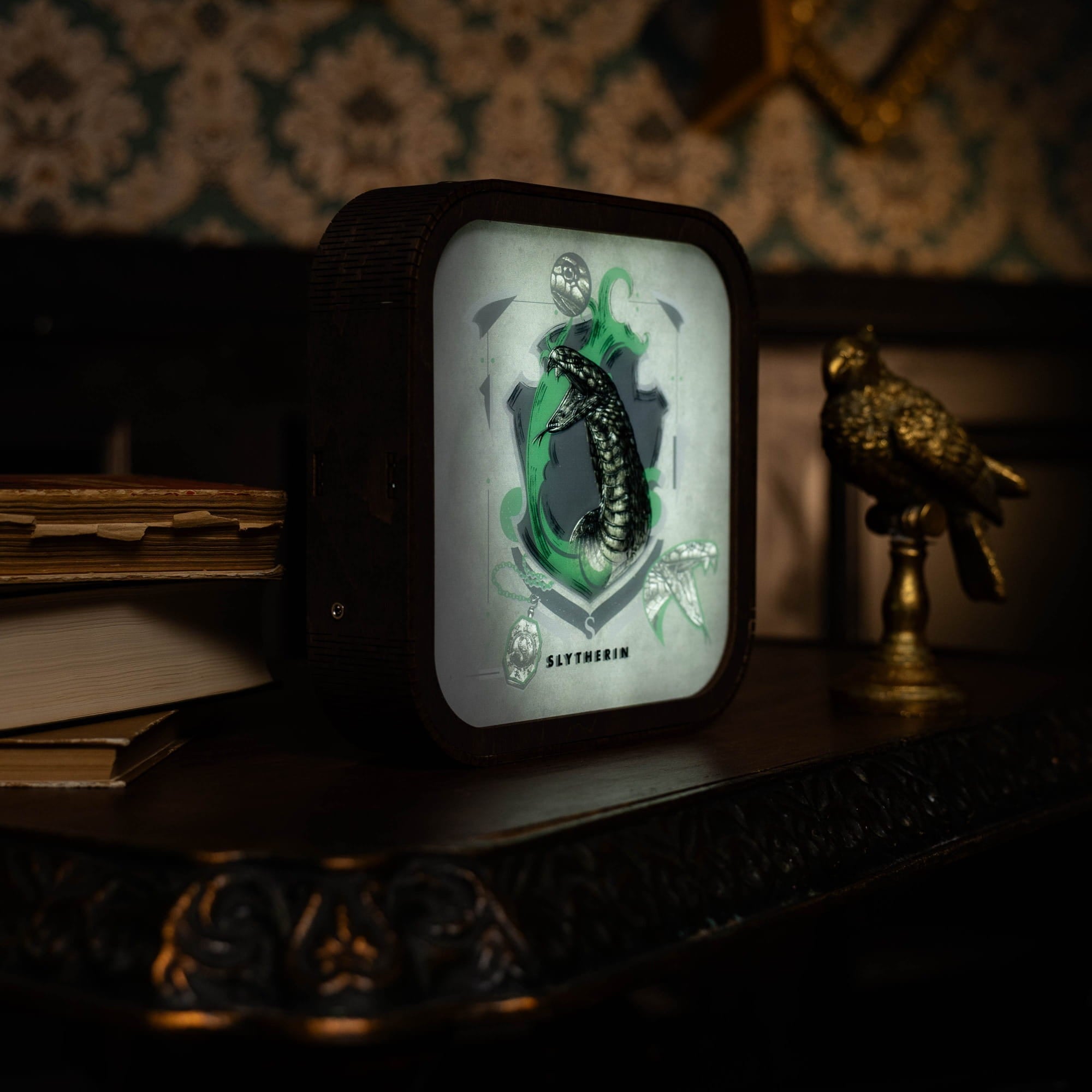 Wooden Acrylic Harry Potter Night Light - Serpent of Slytherin by Enjoy The Wood 