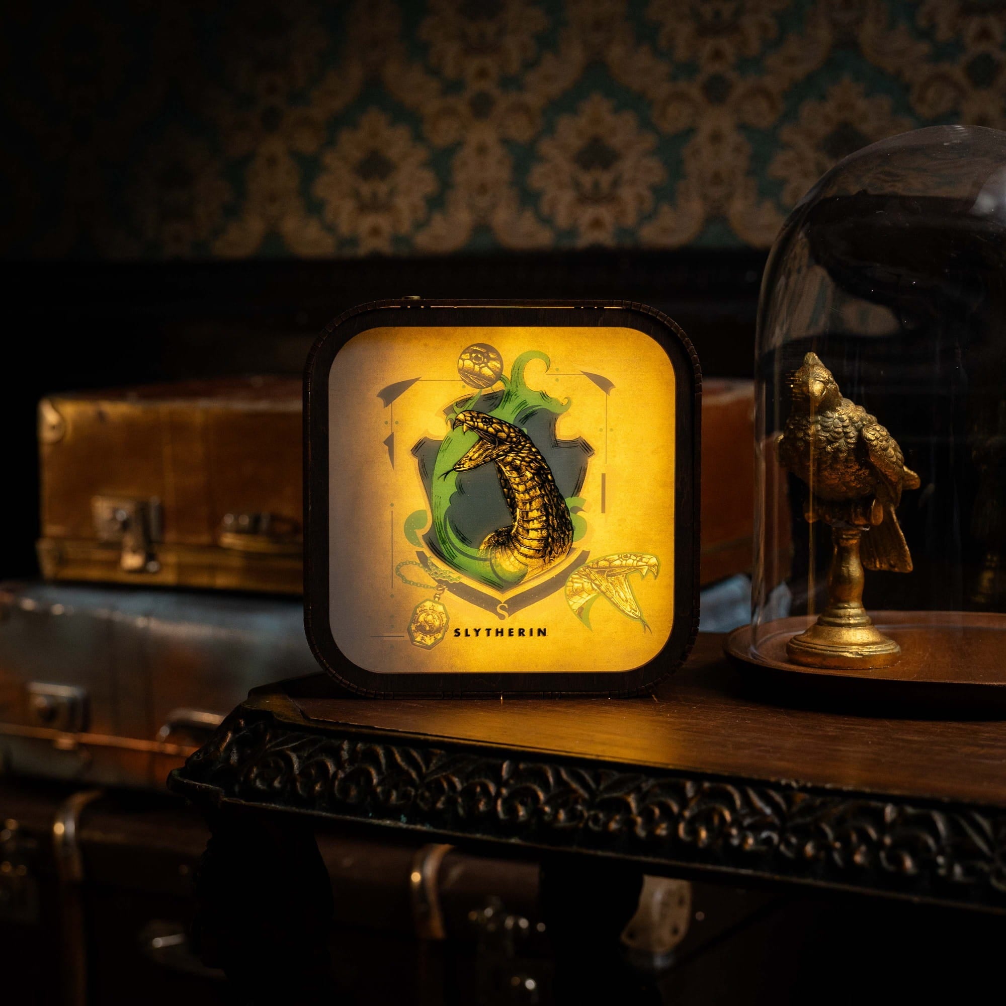 Wooden Acrylic Harry Potter Night Light - Serpent of Slytherin by Enjoy The Wood 