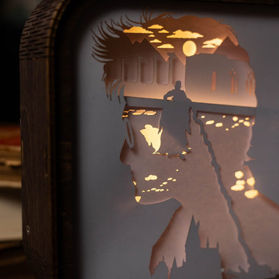 3D Wooden Harry Potter Night Light - The Final Battle