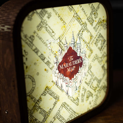 Wooden Acrylic Harry Potter Night Light - The Marauder’s Map by Enjoy The Wood 