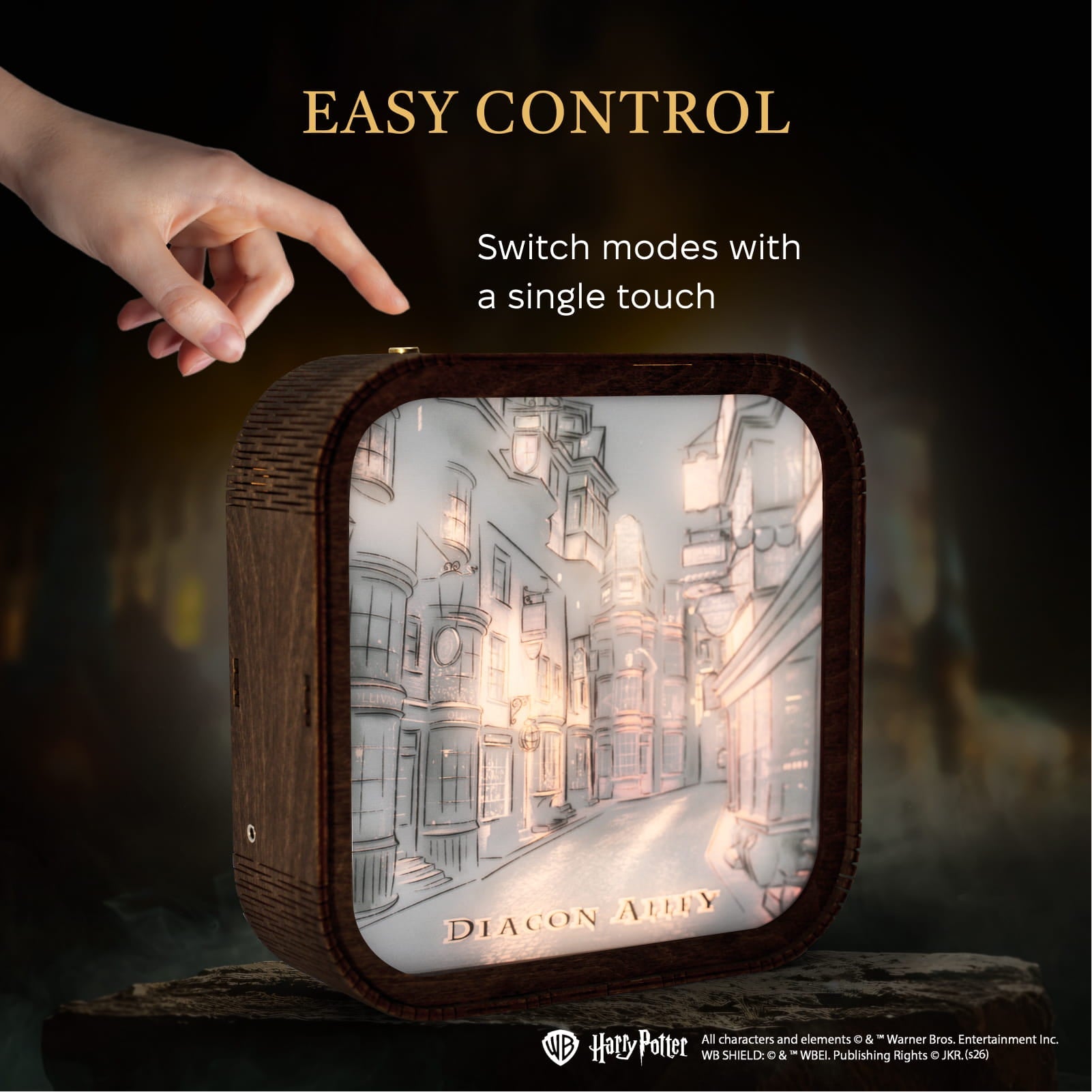 Wooden Acrylic Harry Potter Night Light - Night in Diagon Alley by Enjoy The Wood 