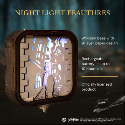 Wooden Paper Night Light - Diagon Alley by Enjoy The Wood 